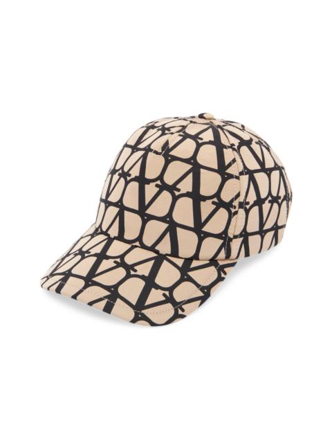 Valentino Women's Toile Iconographe Baseball Cap in Toile Iconographe Faille - Beige Black