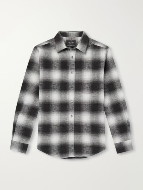 Portuguese Flannel Dune Checked Cotton-Flannel Shirt Black