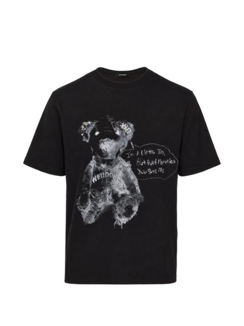 We11done Pierced Teddy graphic-print T-shirt
