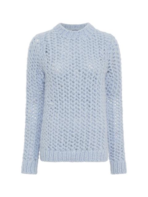 GABRIELA HEARST Veralune Knit Sweater in Light Blue Welfat Cashmere