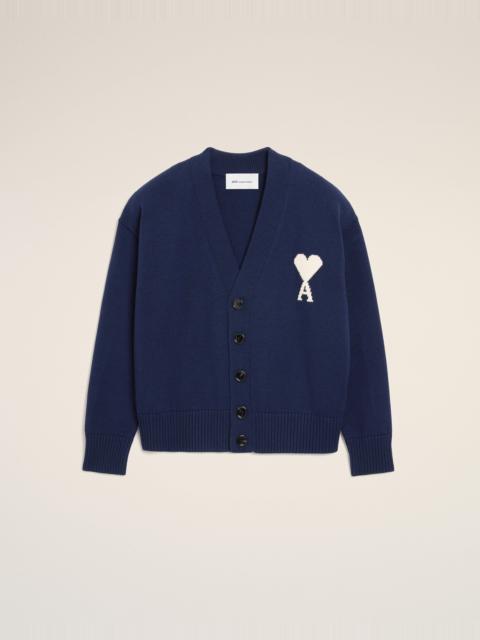 AMI Paris BLUE WOOL AMI DE COEUR CARDIGAN