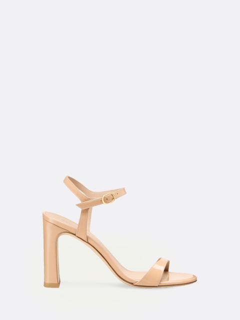 Stuart Weitzman Babette Patent Leather Ankle-Strap Sandals