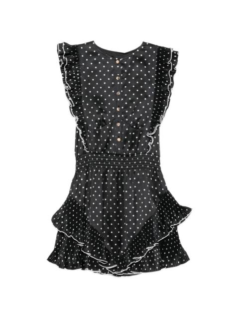 self-portrait polka-dot mini dress