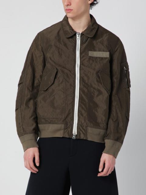 sacai Khaki green nylon jacket