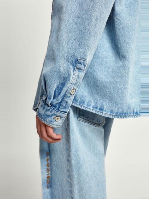 Y/Project Pinched Logo Denim Shirt