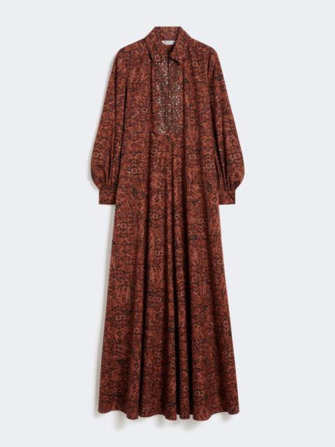 Max Mara CHARME Printed cotton kaftan dress - CARAMEL