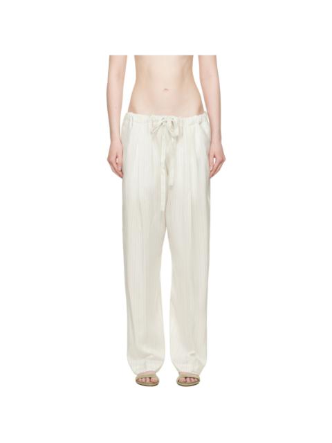KHAITE Off-White Trenton Trousers