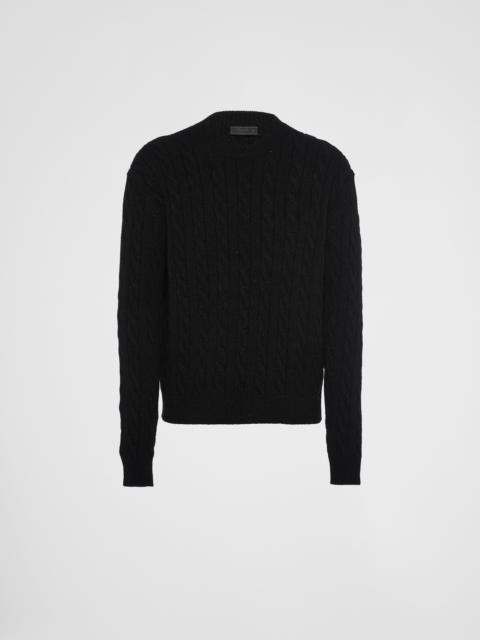 Cashmere and lamé crew-neck sweater