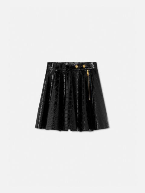 VERSACE JEANS COUTURE Croc-Effect Mini Skirt