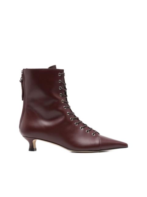 Aeyde 40mm lace-up pointed-toe boots