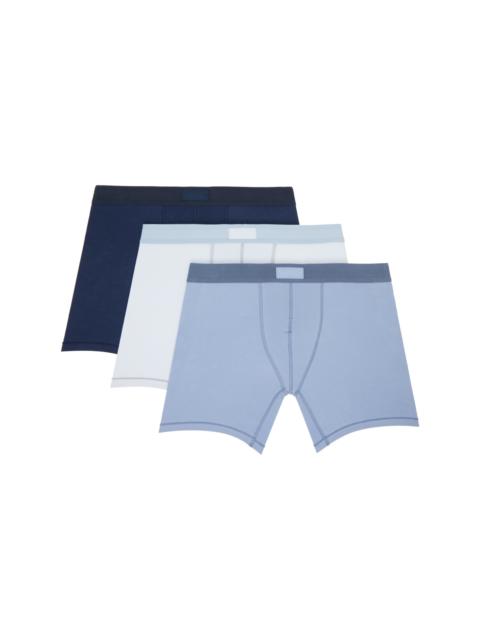 SKIMS Three-Pack Blue SKIMS Cotton 5" Boxer Briefs