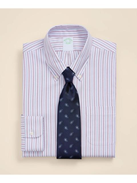 Brooks Brothers Brooks Brothers Explorer Collection Non-Iron Twill Button Down Collar, Striped Dress Shirt