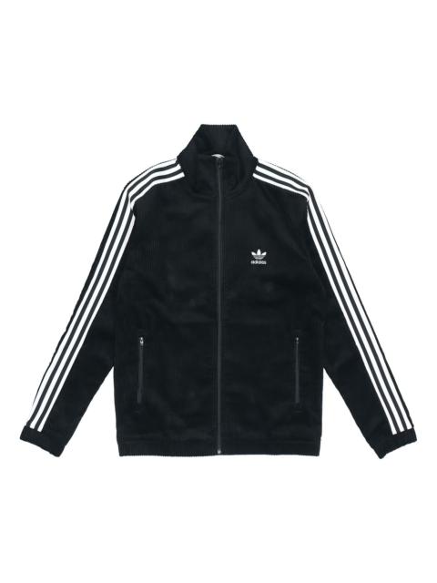 adidas originals Cord corduroy Zipper Jacket Black ED6127