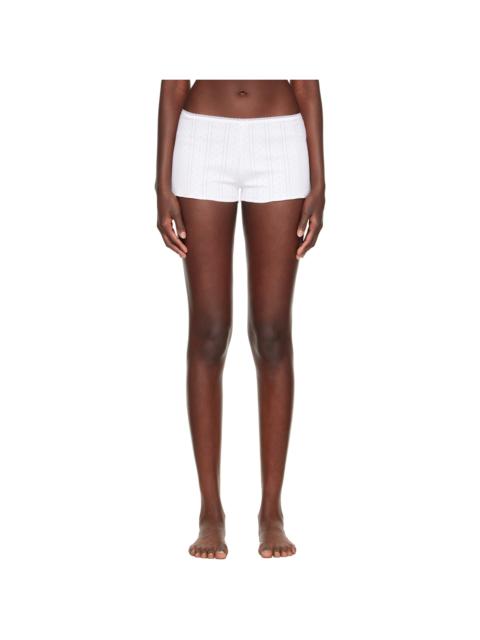 Cou Cou White 'The Teeny Tiny' Shorts