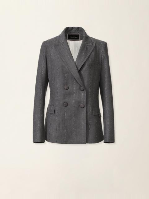 FABIANA FILIPPI Double-breasted pinstriped flannel jacket