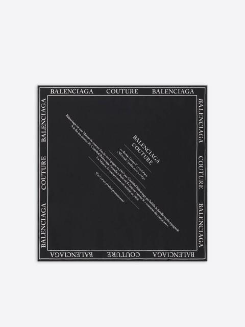 BALENCIAGA Couture Square Scarf in Black