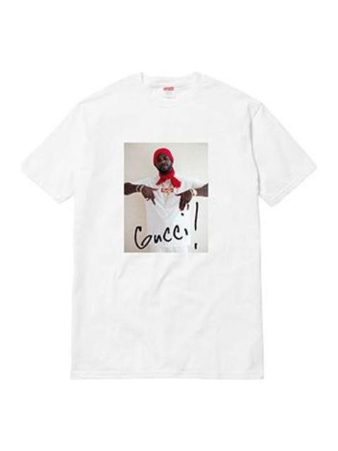 Supreme FW16 Gucci Mane Tee White Character Printing Short Sleeve Unisex SS18-0221