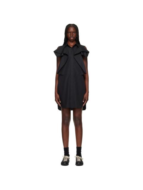 sacai Black Poplin Minidress