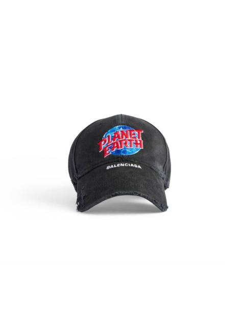 Men's Planet Earth Cap in Black