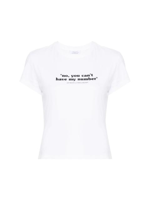 Off-White Quote cotton T-shirt