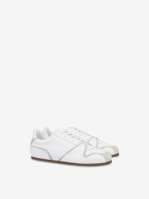 Moschino CALFSKIN AND SUEDE TRAINERS