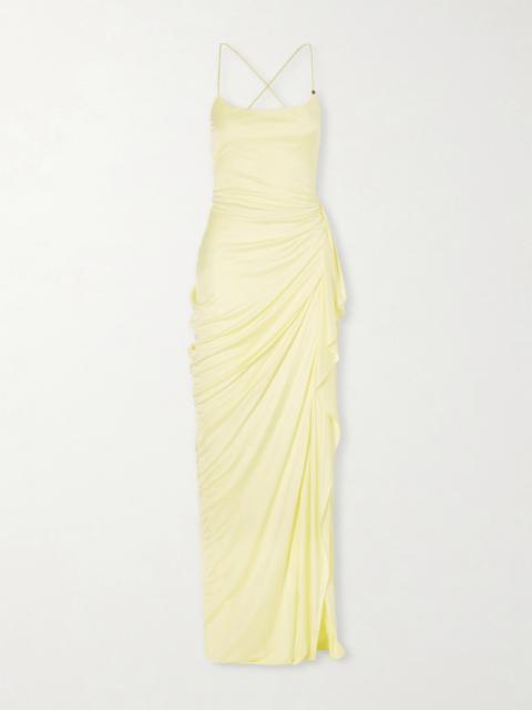 VERSACE Draped Jersey Gown