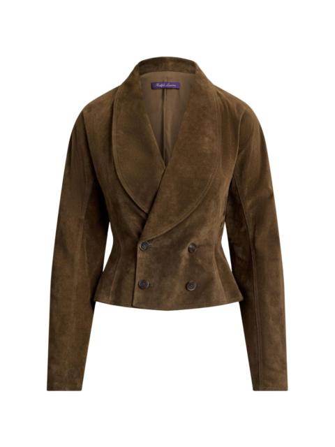 Ralph Lauren Trudie double-breasted suede jacket