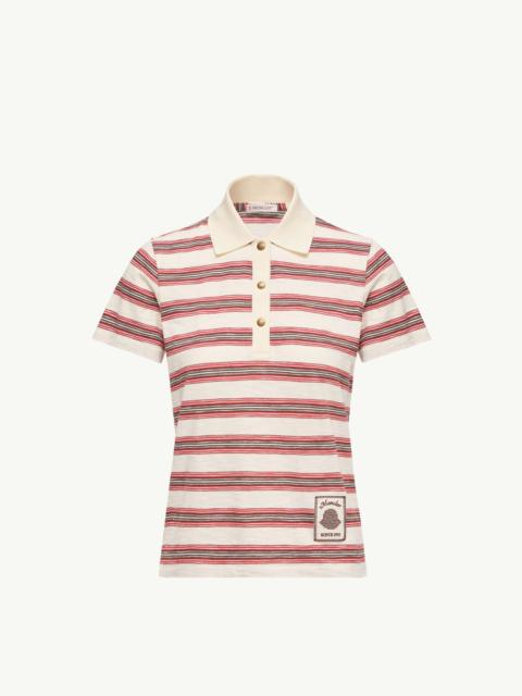 Moncler Striped Cotton Polo Shirt