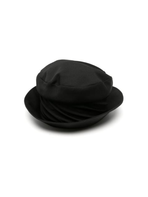 Yohji Yamamoto Twisted Crow turn-up brim hat