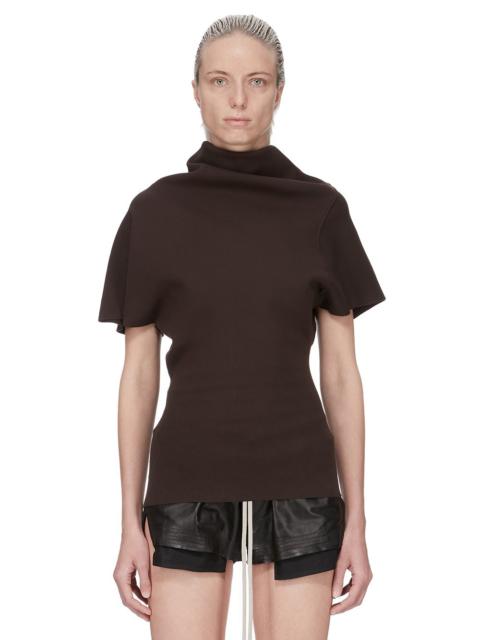 Rick Owens Brown Concordians Draped Top