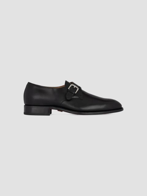 Ralph Lauren Men's Darnell II Leather Monk Strap Dress Loafers - Black