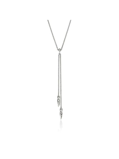 JOHN HARDY Naga Y Necklace, Sterling Silver, Diamonds, 1.5MM
