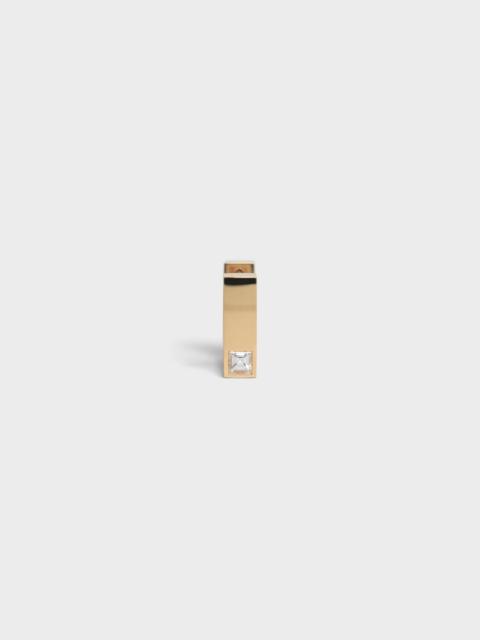 CELINE Celine Sentimental Square Earring in Yellow Gold and Diamond