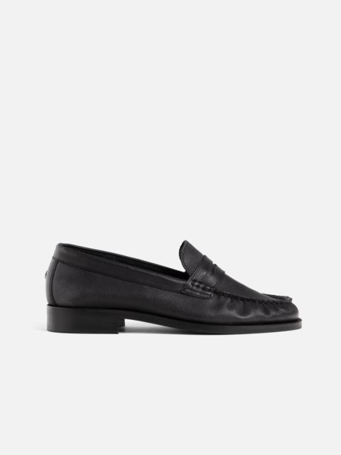 DUKE + DEXTER Ezra Black Pleated Penny Loafer - Women's