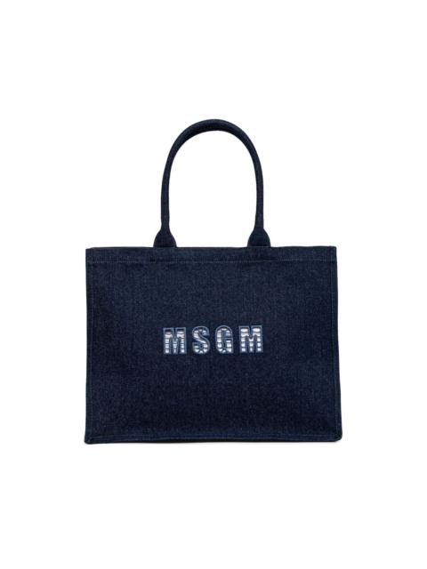 MSGM logo-appliqué tote bag