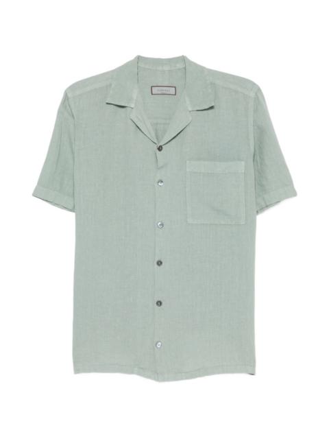 Canali short-sleeve chest-pocket shirt