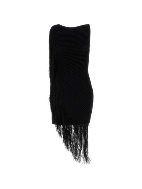 Alaïa fringe-trimmed ribbed-knit dress