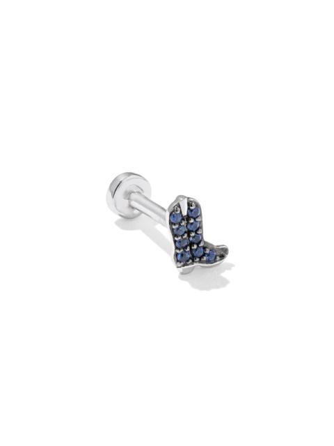 KENDRA SCOTT Tiny Cowboy Boot 14k White Gold Single Stud