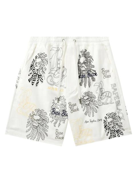 A BATHING APE® BAPE Black Bape Graphic Stitch Shorts 'White'
