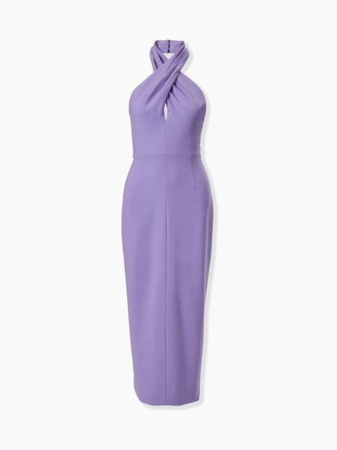 CAROLINA HERRERA Twisted Halterneck Midi Dress