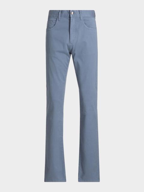 Canali Men's Cotton Slim Straight Leg Five-Pocket Pants