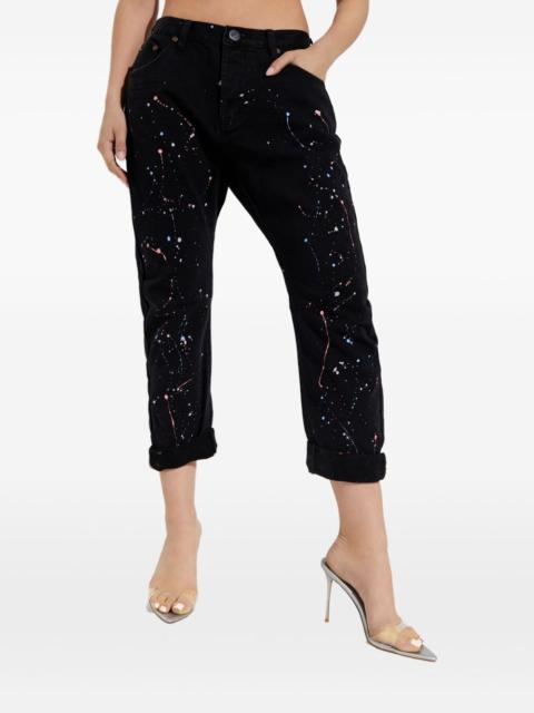 ONE TEASPOON Saints paint-splatter jeans