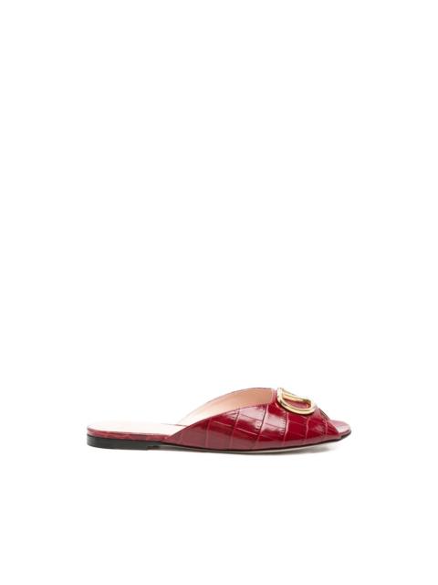Valentino logo-plaque leather sandals