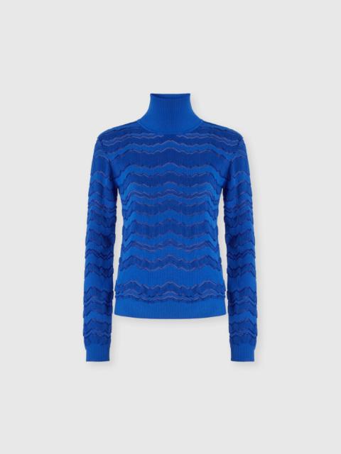 Missoni Viscose and wool turtleneck with tone-on-tone zigzag