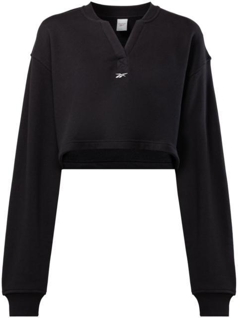 Reebok logo-embroidered V-neck sweatshirt