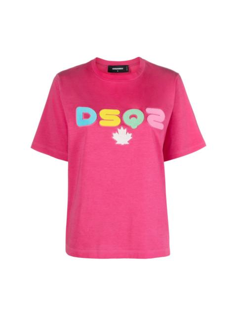 DSQ2-print cotton T-shirt
