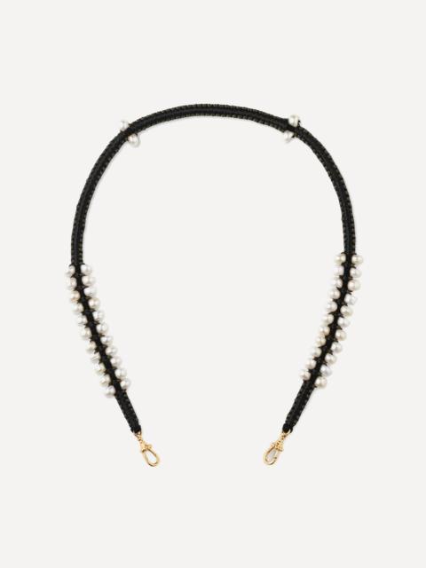 MARIE LICHTENBERG 14ct Gold Black and Grey Mauli Link Necklace