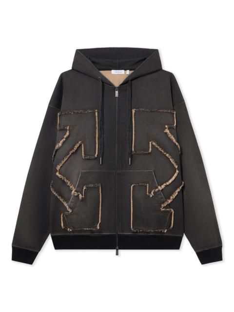 Off-White Distress Arr Skate Zip Hoodie