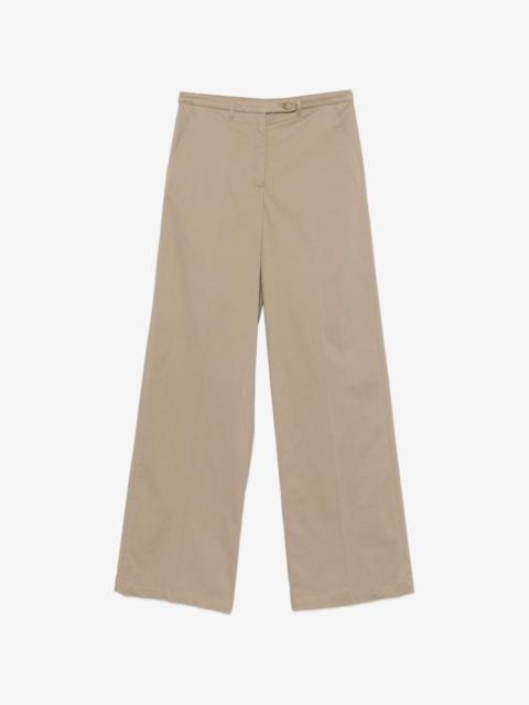 EMPORIO ARMANI straight-leg logo-embroidered trousers