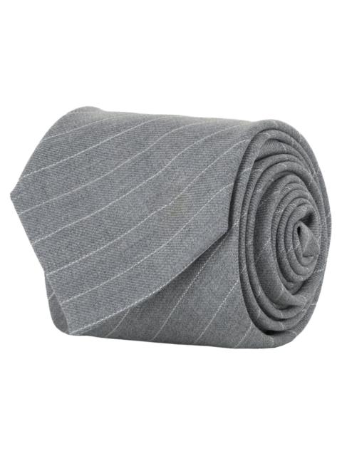 Givenchy Givenchy Pinstriped Wool Tie Light Grey Melange